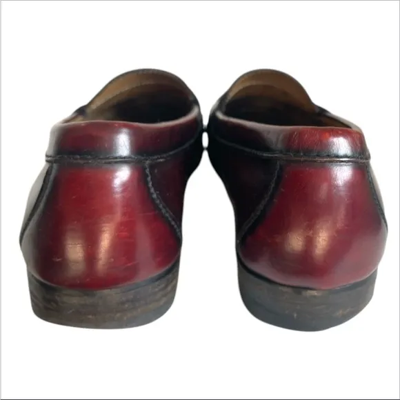 Cole Haan Men's Burgundy leather Loafers size 9 1/2 grandpa academia