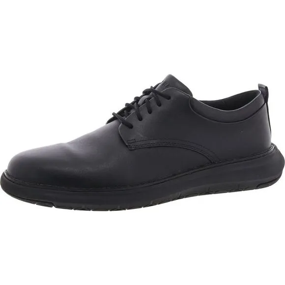 Cole Haan Mens Grand Remix Black Faux Leather Lifestyle Oxfords Shoes New