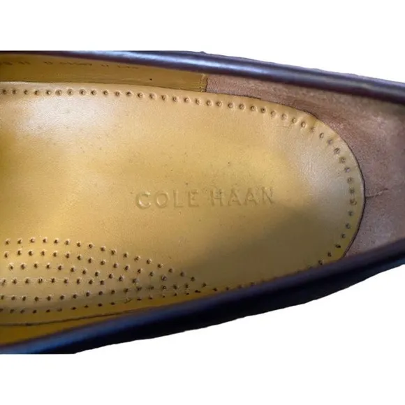 Cole Haan Men's Pinch Tassel Leather Shoes, Dark Burgundy #03507 Size 11 D