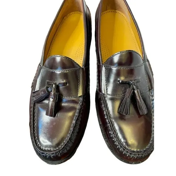 Cole Haan Men's Pinch Tassel Leather Shoes, Dark Burgundy #03507 Size 11 D