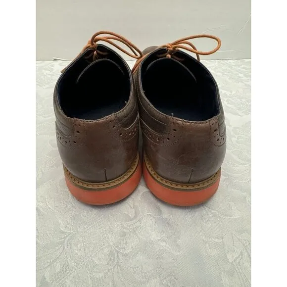 Cole Haan Men’s‎ Size 10.5M Great Jones Wingtip Shoes Brown Orange C11235