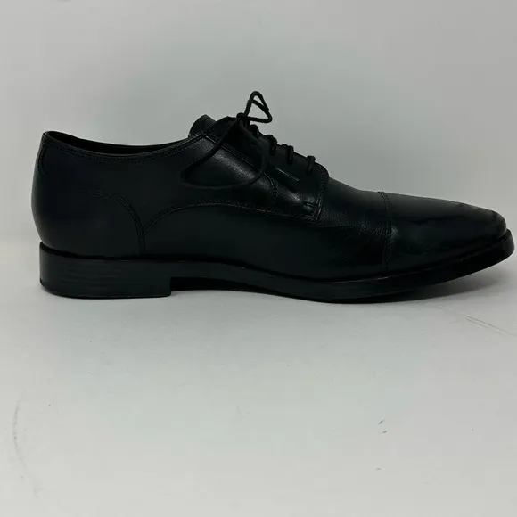 Cole Haan Men’s Sz 10.5 Grand OS C23770 Black Leather Lace Cap Toe Oxford Shoes