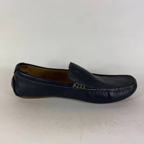Cole Haan Somerset Venetian Loafers Men 10.5 Blue Leather Slip-On Low Top C13784