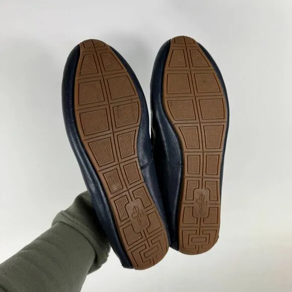 Cole Haan Somerset Venetian Loafers Men 10.5 Blue Leather Slip-On Low Top C13784