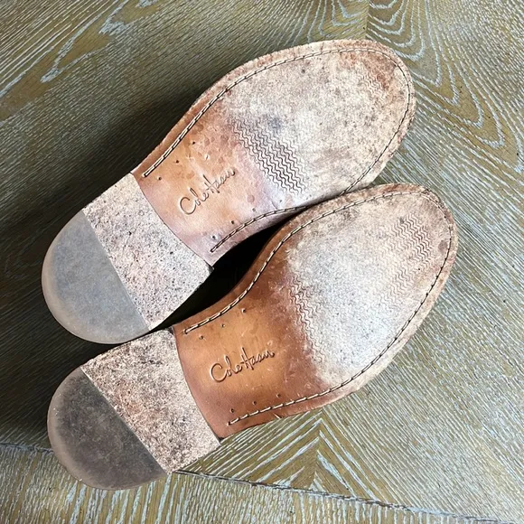 COLE HAAN Tan Canvas Leather Sole Dress Shoes 8