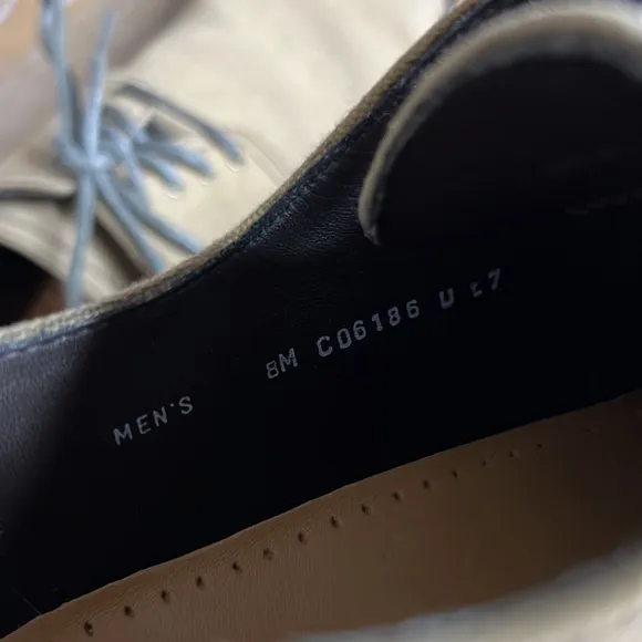 COLE HAAN Tan Canvas Leather Sole Dress Shoes 8