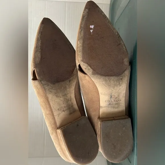 Cole Haan Women's Tan Suede Loafers Size 6B EUC