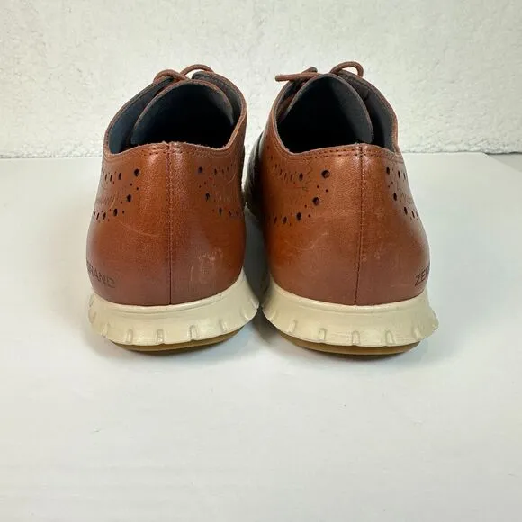 Cole Haan ZERØGRAND‎ W14476 Women's US 10B Oxford Shoes Brown Leather Wingtip