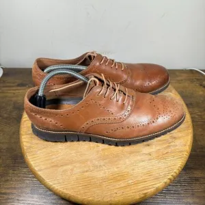 Cole Haan Zerogrand Wingtip Oxford Shoes Brown Leather Men's‎ 10.5 M C29411