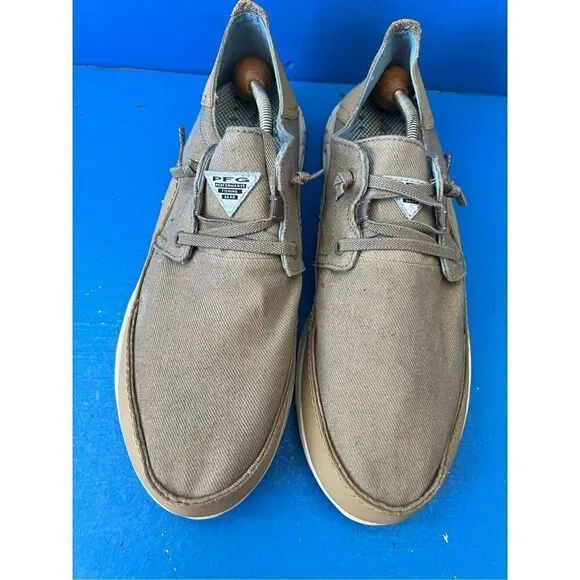 Columbia PFG Boatdrainer II Boat Shoes Mens Size 12 M Tan BM1020-214 Tech Lite