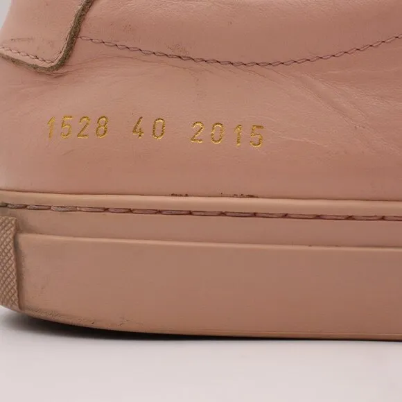Common Projects Achilles Women's EU Size 40 Light Pink Leather Sneaker Shoes