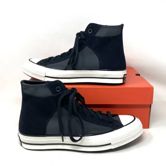 Converse Chuck 70 High Women's Shoes Suede Canvas Black Sneakers Casual A01785C