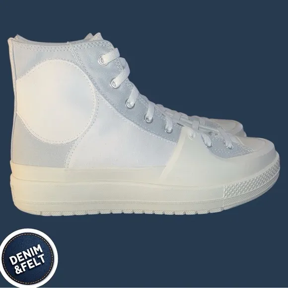 Converse Chuck Taylor All Star Construct Hi Trainers | Soft Blue/White |NEW/NIB