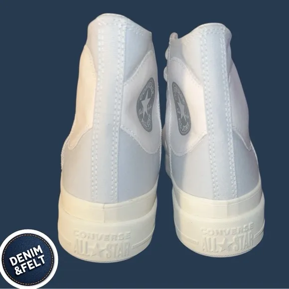 Converse Chuck Taylor All Star Construct Hi Trainers | Soft Blue/White |NEW/NIB