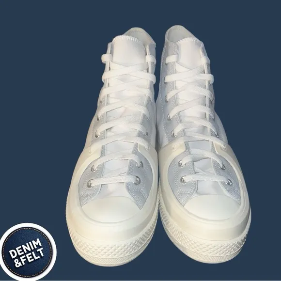 Converse Chuck Taylor All Star Construct Hi Trainers | Soft Blue/White |NEW/NIB