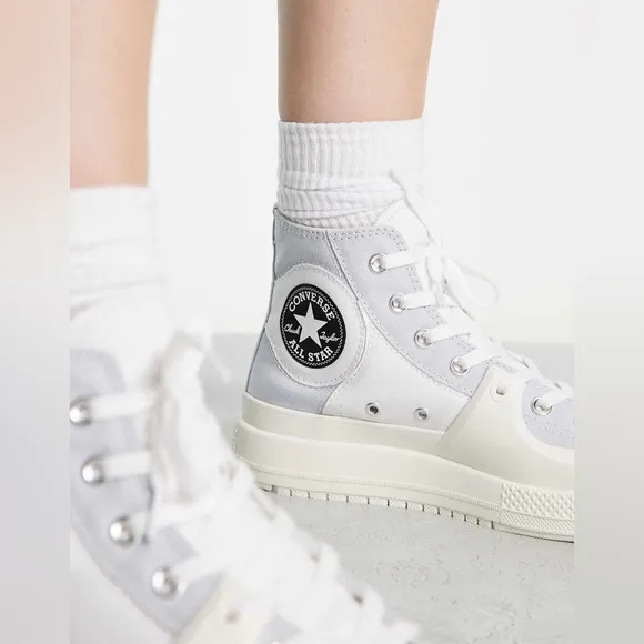 Converse Chuck Taylor All Star Construct Hi Trainers | Soft Blue/White |NEW/NIB