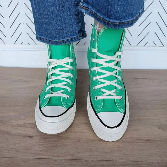 ⭐Converse Chuck Taylor All Star Hi Canvas Sz 10 Women's Shoes Apex Green A08613F