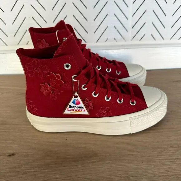 ⭐Converse Chuck Taylor All Star Lift 3D Floral Sz 7.5 Women's Shoes A12810C New