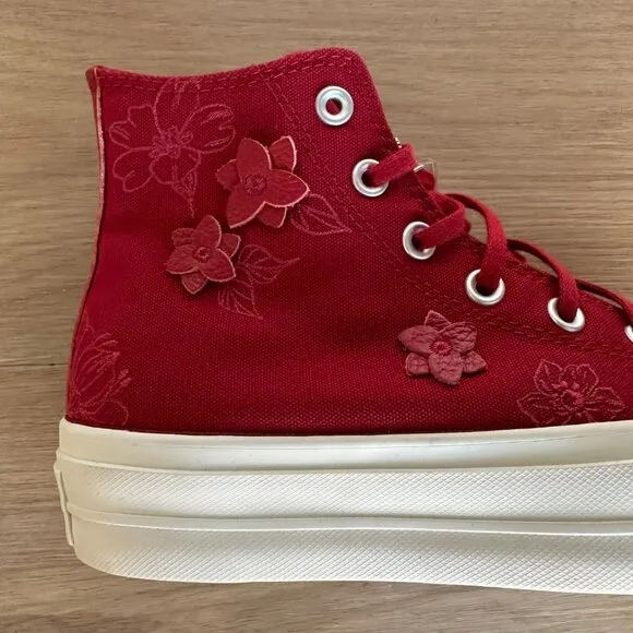 ⭐Converse Chuck Taylor All Star Lift 3D Floral Sz 7.5 Women's Shoes A12810C New