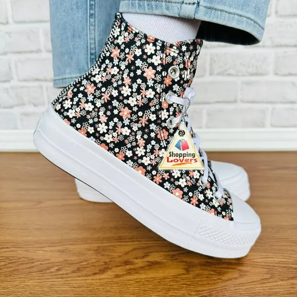 ⭐Converse Chuck Taylor All Star Lift Platform 7.5  Women's Shoes Black A14264C