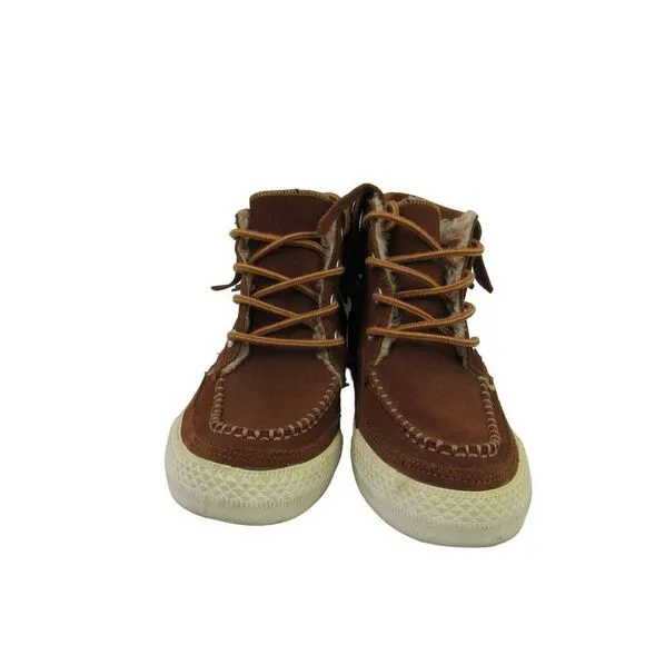 Converse Chuck Taylor AS Moccasin Mid Monk's Robe Fur Lined Sneakers SZ 7