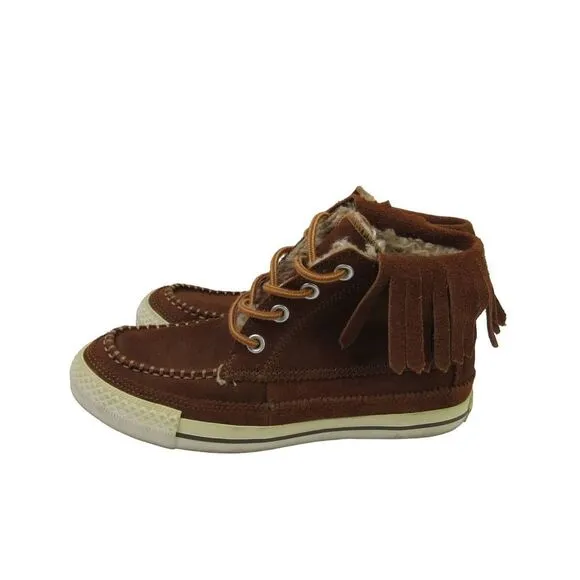 Converse Chuck Taylor AS Moccasin Mid Monk's Robe Fur Lined Sneakers SZ 7