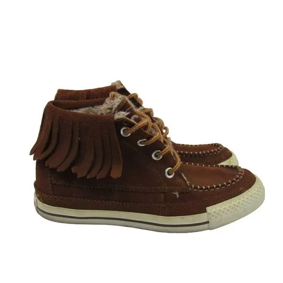Converse Chuck Taylor AS Moccasin Mid Monk's Robe Fur Lined Sneakers SZ 7