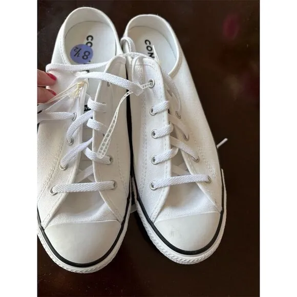 Converse Chuck Taylor Dainty Mule Women's Slip-On Sneakers White 8.5