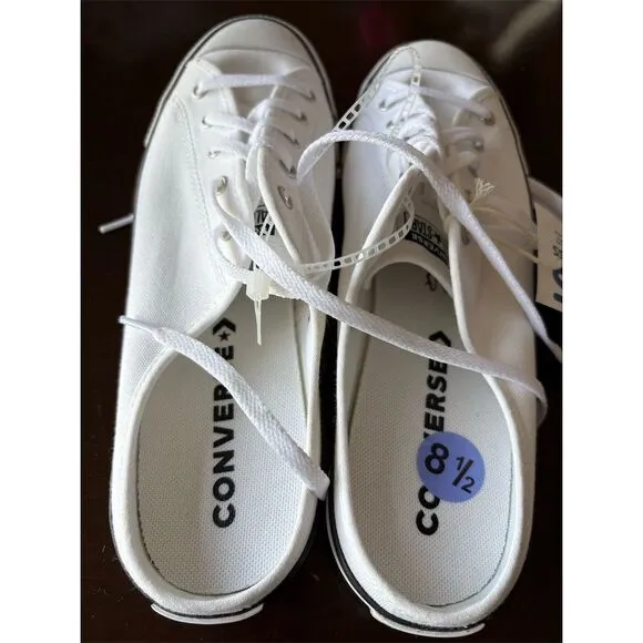 Converse Chuck Taylor Dainty Mule Women's Slip-On Sneakers White 8.5