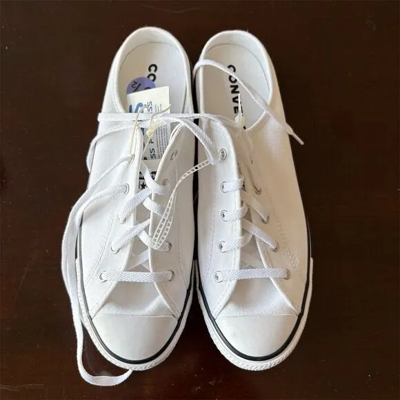 Converse Chuck Taylor Dainty Mule Women's Slip-On Sneakers White 8.5