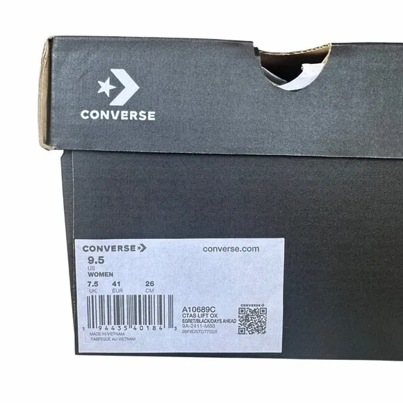 ❤️Converse Chuck Taylor Lift Platform Polka Dots 9.5 Women Shoes White A10689C