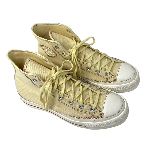 Converse Ctas Lift Hi Canvas Shoes Women Platform Sesame Skate Sneakers A04659C