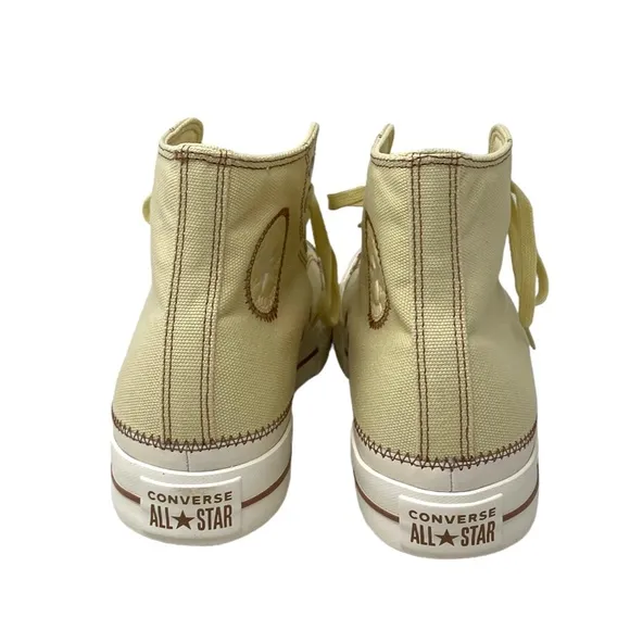 Converse Ctas Lift Hi Canvas Shoes Women Platform Sesame Skate Sneakers A04659C