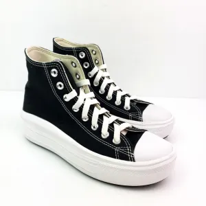 Converse CTAS Move HI Womens Size 8.5 Black Canvas Platform Sneaker Shoes 568497