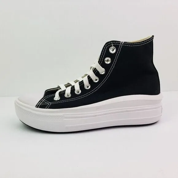 Converse CTAS Move HI Womens Size 8.5 Black Canvas Platform Sneaker Shoes 568497