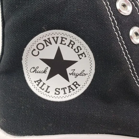 Converse CTAS Move HI Womens Size 8.5 Black Canvas Platform Sneaker Shoes 568497