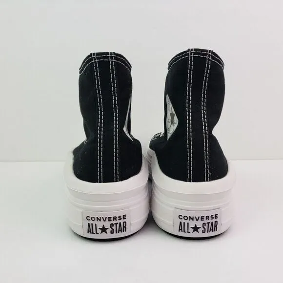 Converse CTAS Move HI Womens Size 8.5 Black Canvas Platform Sneaker Shoes 568497