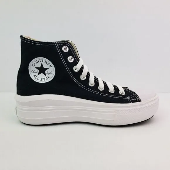 Converse CTAS Move HI Womens Size 8.5 Black Canvas Platform Sneaker Shoes 568497