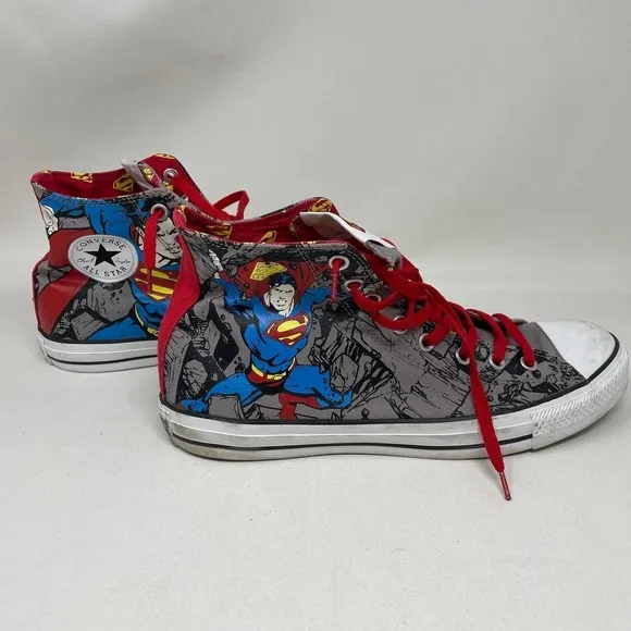 Converse DC Comics Superman Chuck Taylor All Star High Top Shoes Men Size 10.5