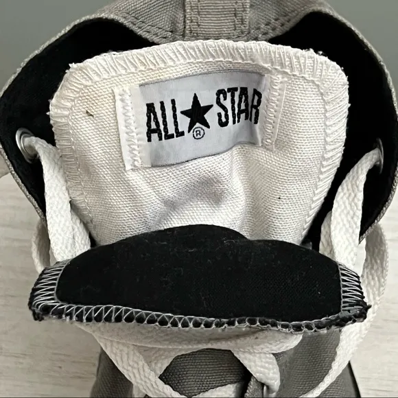 Converse Gray Hi Top Double Tongue Thrashed and Trashed Sneakers Size 10