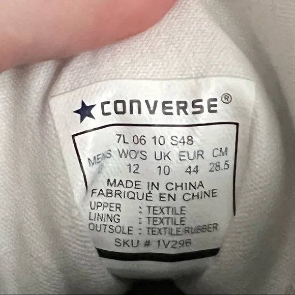 Converse Gray Hi Top Double Tongue Thrashed and Trashed Sneakers Size 10