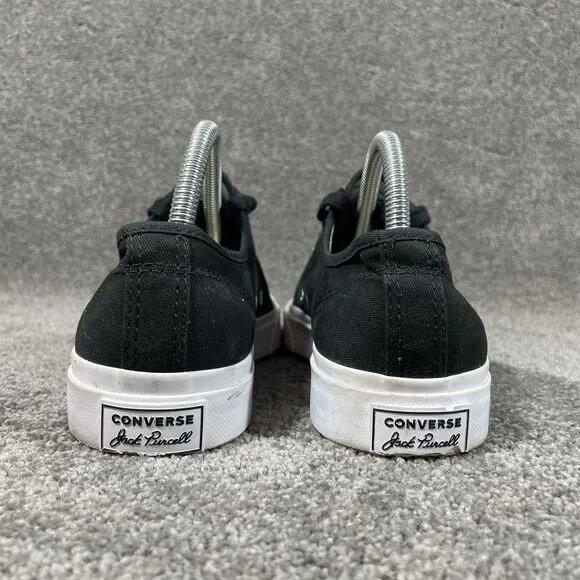 Converse Jack Purcell Black Canvas White Sole Shoes Women’s Size 8.5 164056C