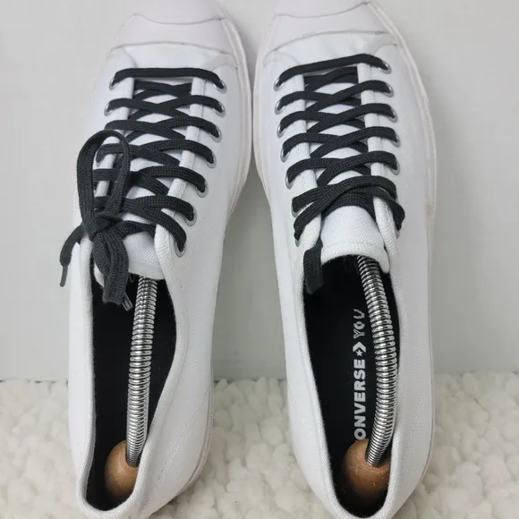 Converse Jack Purcell Men's Low Top Sneaker Size 10.5  White Canvas Shoes