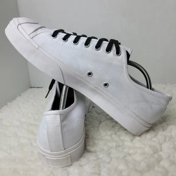 Converse Jack Purcell Men's Low Top Sneaker Size 10.5  White Canvas Shoes