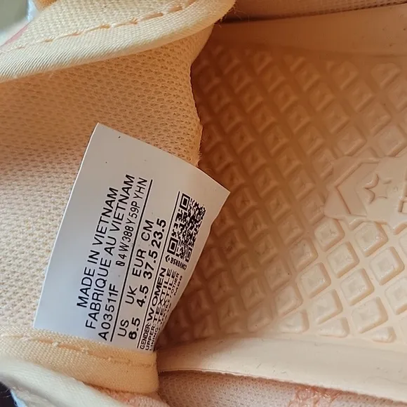 Converse Kids Peach Canvas Sneakers