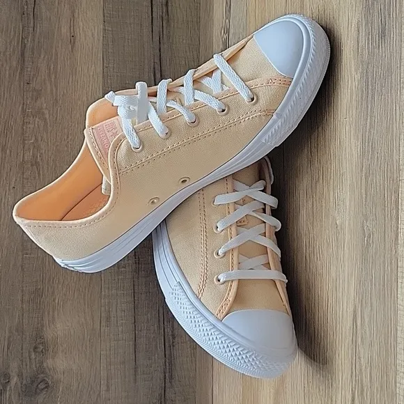 Converse Kids Peach Canvas Sneakers