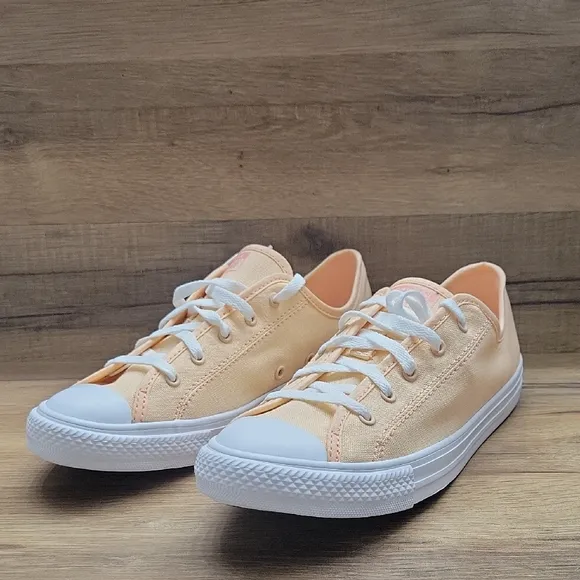 Converse Kids Peach Canvas Sneakers