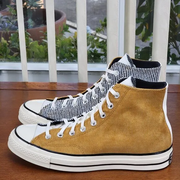 Converse Men's Chuck 70 Hi Workwear Corduroy A02748C Burnt Honey/Egret Size 9