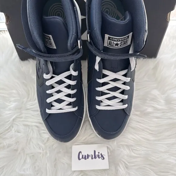 Converse Men's Pro Blaze V2 Mid Size 10 Blue Leather Athletic Shoes Sneakers NEW