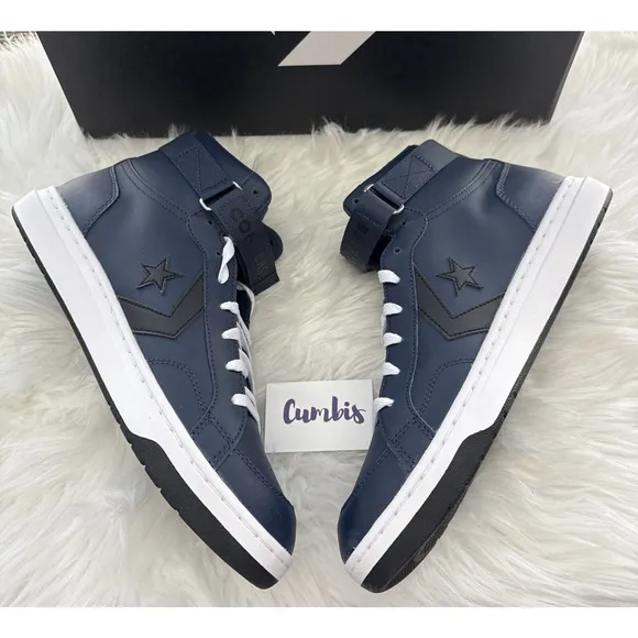 Converse Men's Pro Blaze V2 Mid Size 10 Blue Leather Athletic Shoes Sneakers NEW